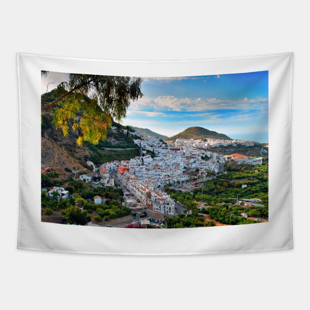 Frigiliana Andalusia Costa del Sol Spain Tapestry by AndyEvansPhotos