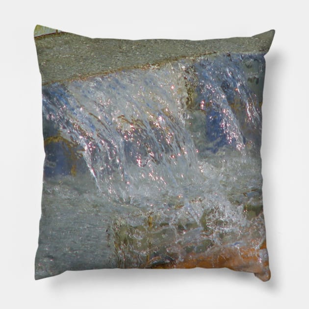 Cascading fountain Pillow by FriendlyComputerHelp