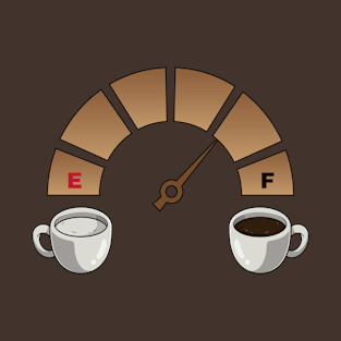 Funny tachometer icon coffee charging T-Shirt