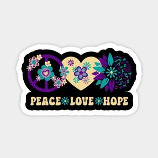 Peace Love Hope Suicide Prevention Awareness Magnet