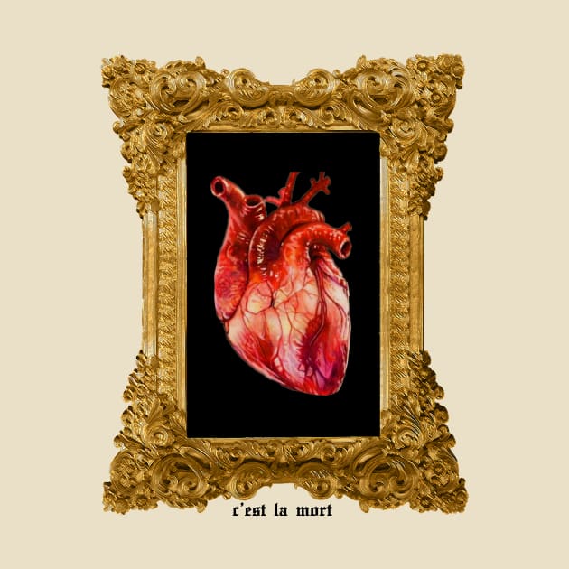 C'est La Mort Framed Heart by Perpetual Brunch