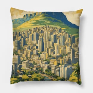 Belo Horizonte Brazil Vintage Tourism Travel Poster Pillow