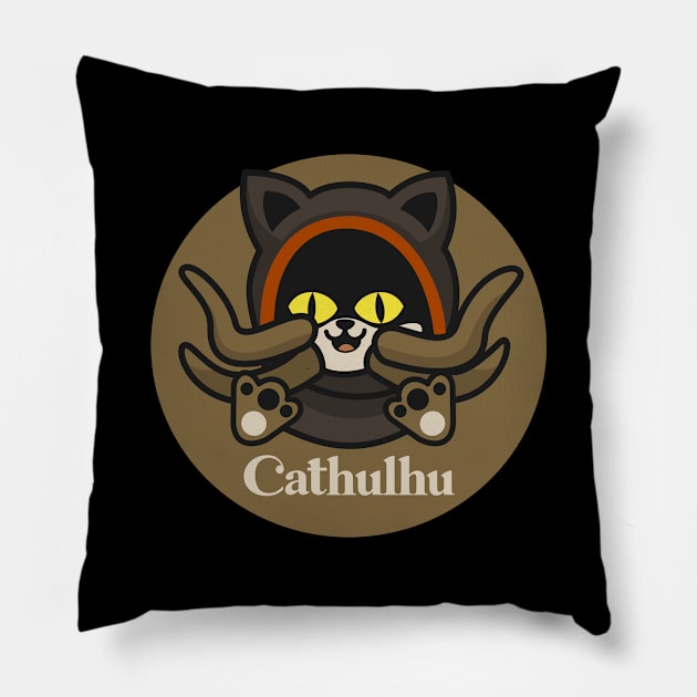 Cathulhu Pillow by Johnitees