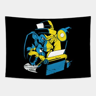 Monkey On A Typewriter Tapestry