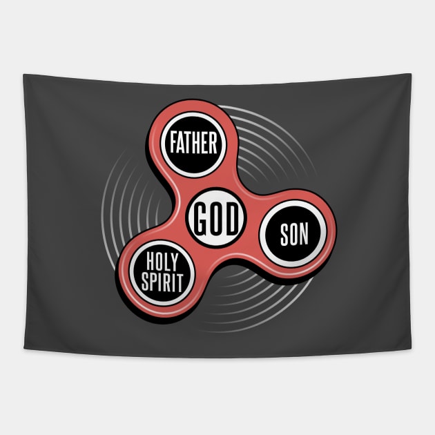 Fidget Spinner Holy Trinity Christian T-shirt Tapestry by ecam11