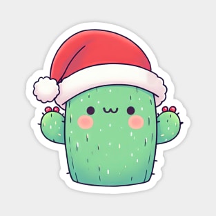 Cute Christmas Cactus Magnet