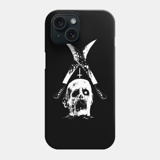 Severed head and two machetes Phone Case