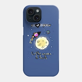 To the moon and back Phone Case