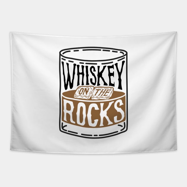 Whiskey On The Rocks Tapestry by Aguvagu