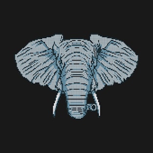 Pixel Elephant - low-bit graphic effect - gift T-Shirt