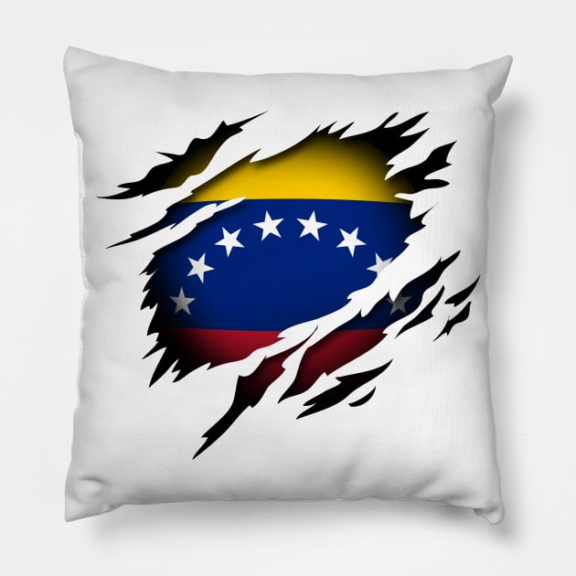 Venezuela in the Heart Pillow by HappyGiftArt