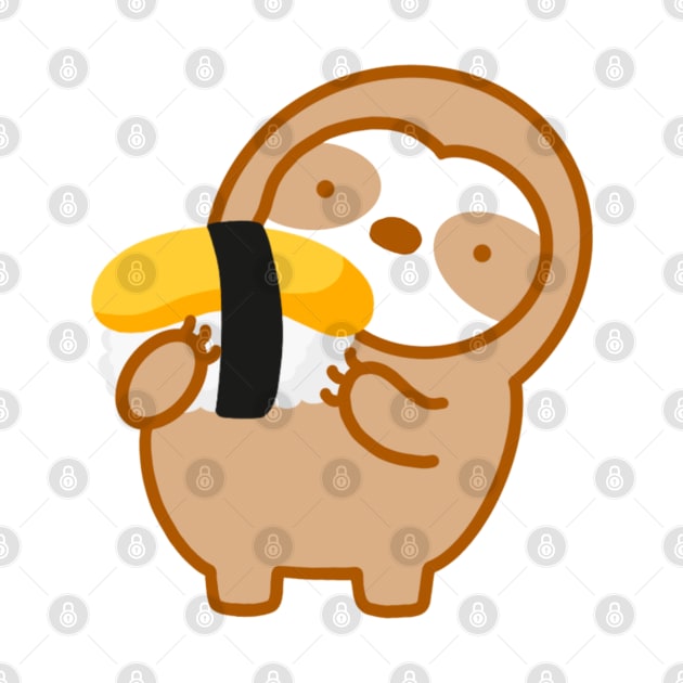 Cute Tamago Sushi Sloth by theslothinme