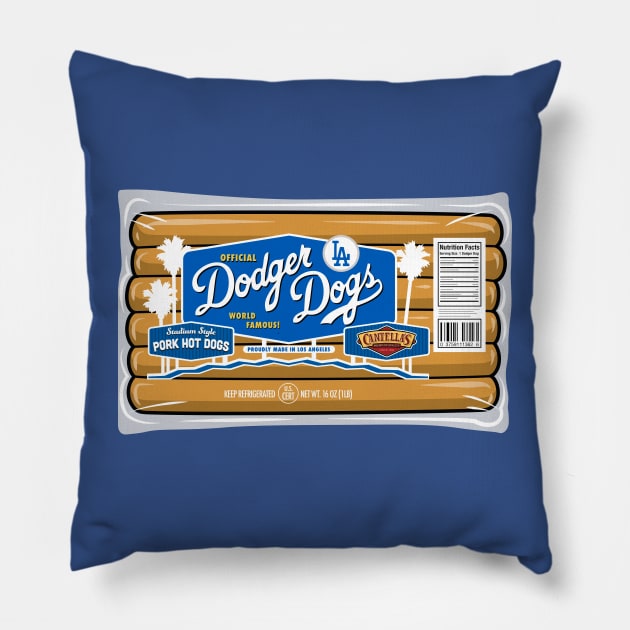 Dodger Dog Pack Pillow by ElRyeShop