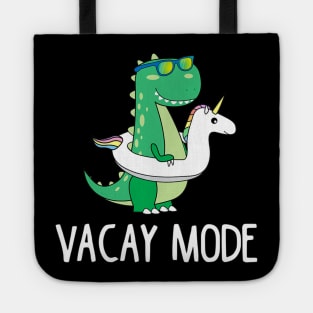 Vacay Mode Cute Dinosaur Funny Family Vacation Gift Tote