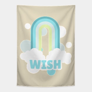 Rainbow Dream Pale Blue Wish Retro Style Inspiration Tapestry