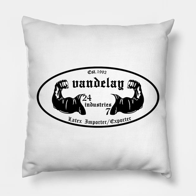 Vandelay Industries Pillow by CarbonRodFlanders