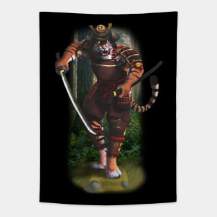 Exclusive Hand Drawn Samurai Tiger | Samurai Collection Item-13 (Tiger) | by Rendigart Studio Tapestry