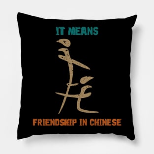 IT MEANS FRIENDSHIP IN CHINESE Pillow