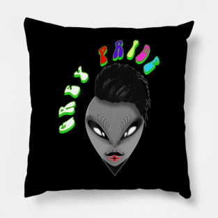 Grey Pride Gay Grey Alien Pillow