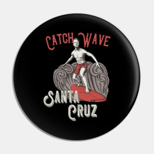 Santa Cruz California Surfing Pin