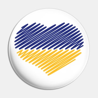 Ukraine Heart (Flag / Blue - Yellow) Pin