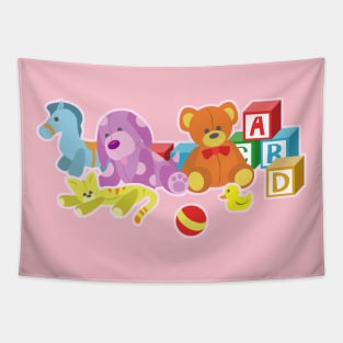 Cute Dolls (Pink) Tapestry