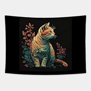 A Cat on the Garden Tapestry