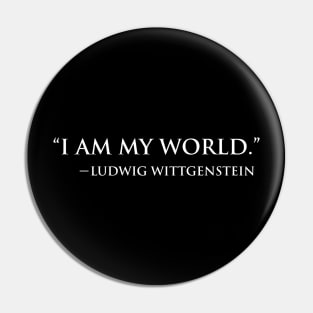 Ludwig Wittgenstein quote Pin