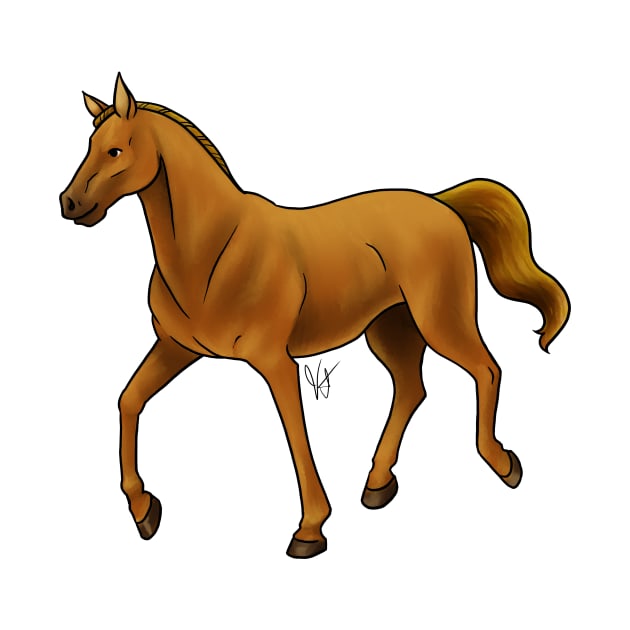 Horse - Thoroughbred - Chestnut by Jen's Dogs Custom Gifts and Designs