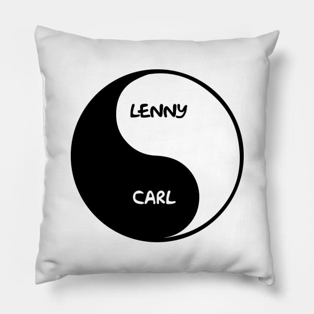 YinYang Lenny Carl Pillow by Rock Bottom