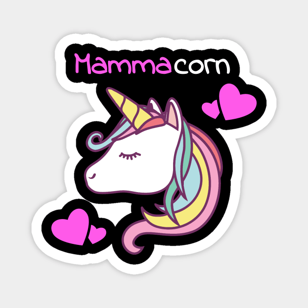 Mamacorn Unicorn - Mom Mother Magnet by fromherotozero