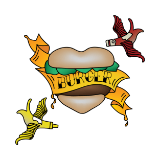 Burger Tattoo T-Shirt