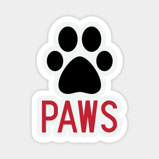 PAWS - A DOG'S FOOTPRINT Magnet