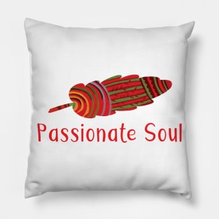 Passionate Soul - Feather Charms abstract illustration GC-107-03 Pillow