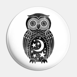 Moon Star Owls Love Owl Design Pin