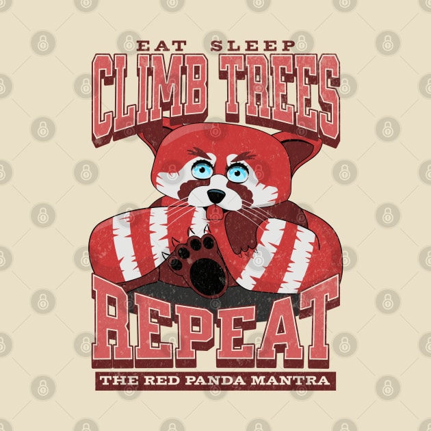 Eat, sleep, climb trees, repeat – the red panda mantra by DesignByJeff