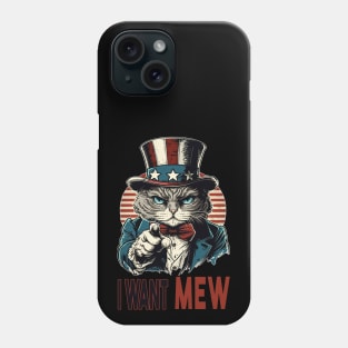 I Want Mew - Patriotic American Pride Cat Phone Case