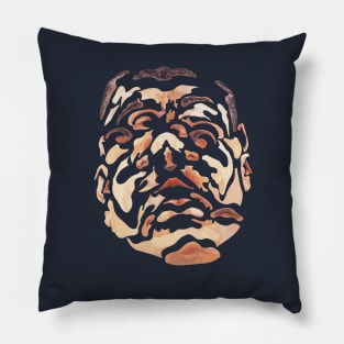 Exploding Face (Painted Stickers) Pillow