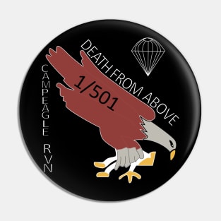 1st Battalion, 501st Parachute Infantry - Camp Eagle - Vietnam wo BKGrndX 300 Pin