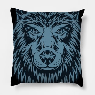 Vintage Wolf head Pillow