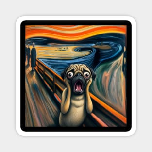 The pug scream Magnet