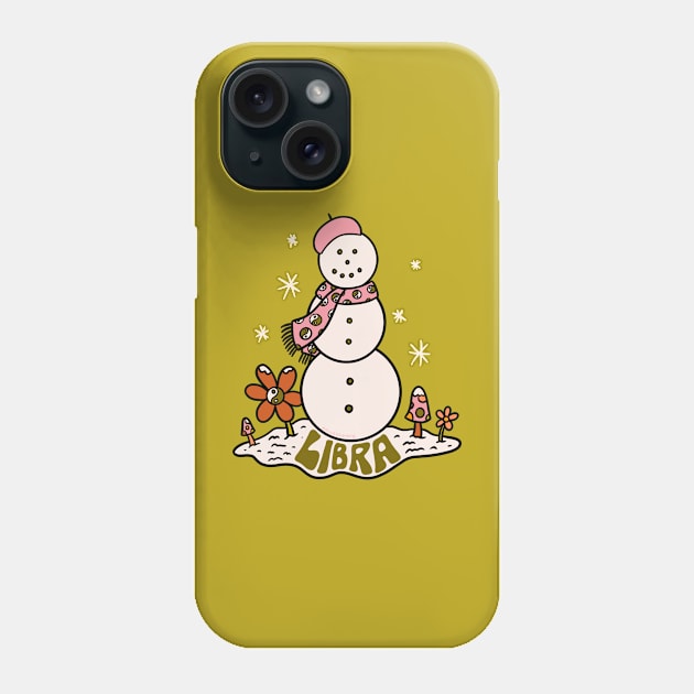 Libra Snowman Phone Case by Doodle by Meg