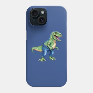 Dinosaur Wearing Denim Jeans Phone Case