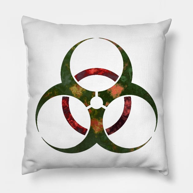 Biohazard (Green) Pillow by Volundz