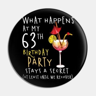 63Th Birthday - What Happens 63Th Birthday Pin