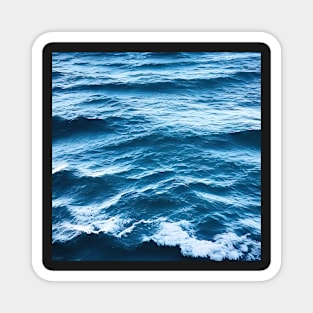 Hyperrealistic blue ocean waves Magnet