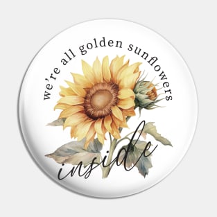 Golden Sunflowers Pin