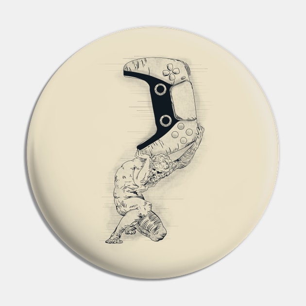 Crouching figure of Gamer Pin by aStro678