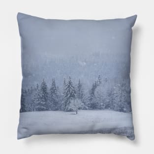 Carpathians Snowfall Pillow