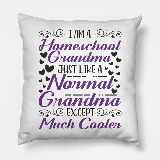 Homeschooling Granny Teaching Homeschooler Grandma Pillow by Tom´s TeeStore